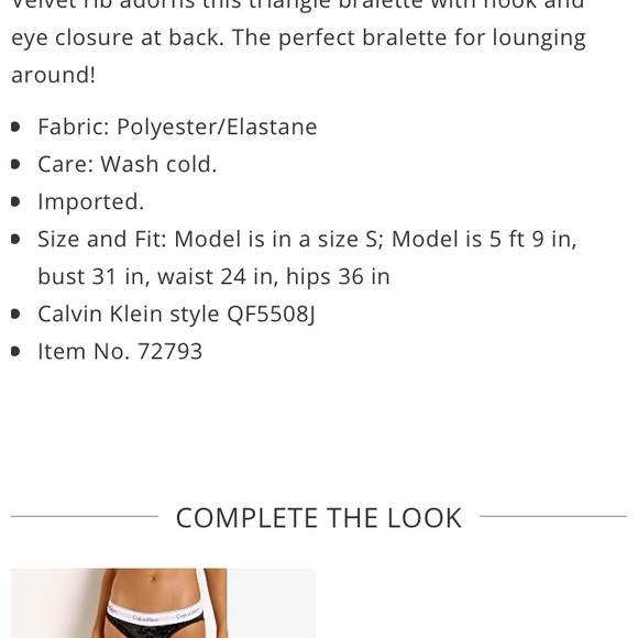 CALVIN KLEIN BRA & BIKINI SET VELVET MODERN COTTON - Picture 4 of 8